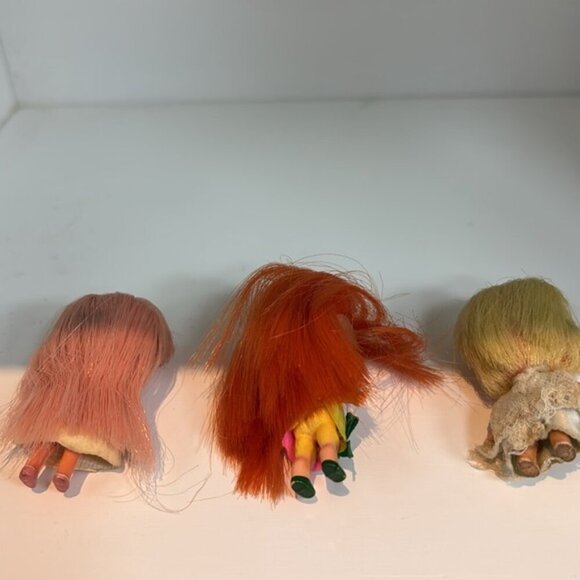 Vintage Lot Of 3 Liddle Kiddles red, pink & yellow hair used - Picture 6 of 10